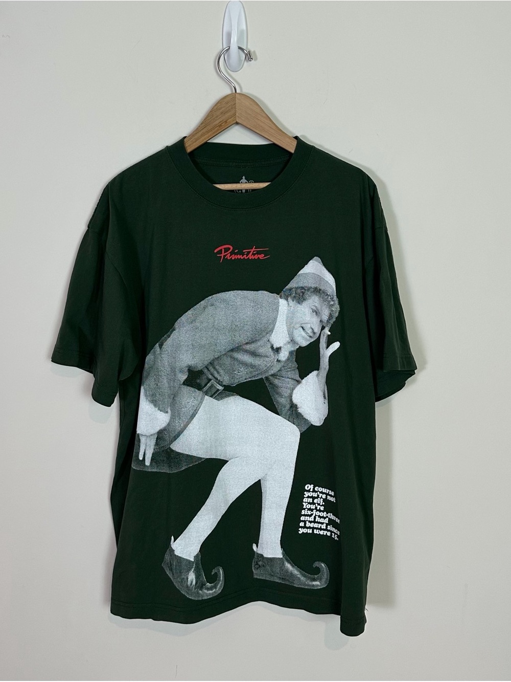 PRIMITIVE x Elf Men Hey Buddy T Shirt New Size Large Elf Movie Christmas